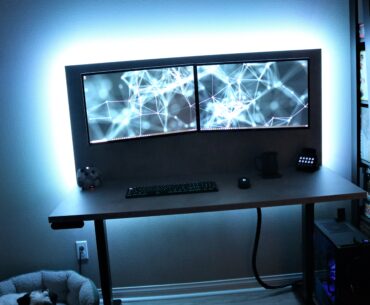 Standing desk with backboard Refresh