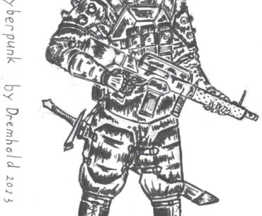 Cyberpunk: Solo, Dremhold, Graphite pencils + liner, 2023