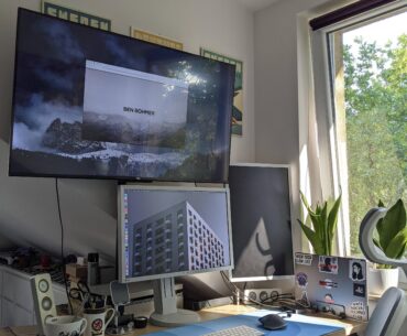 Tiny apartment setup, PC & TV combo
