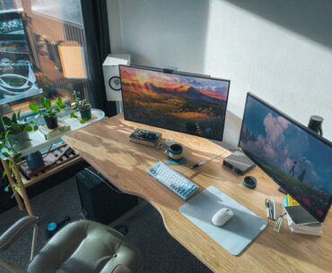natural light workspace