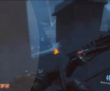 I thought oh cool I wonder if I can hit the flag for the wolf bow from up here and got it first try