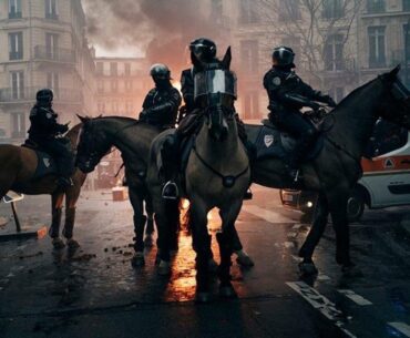 The riot police in France looks hella cool