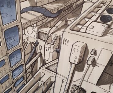 Today in my sketchbook - CyberTown.