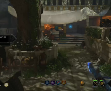 Is anyone familiar with the significance of this blue dot I found on Ancient Evil? I threw a spear from Apolo's Will at it and it disappeared. I tried Googling it and reading through the EE steps, but so far I haven't found an answer. Any help would be greatly appreciated!