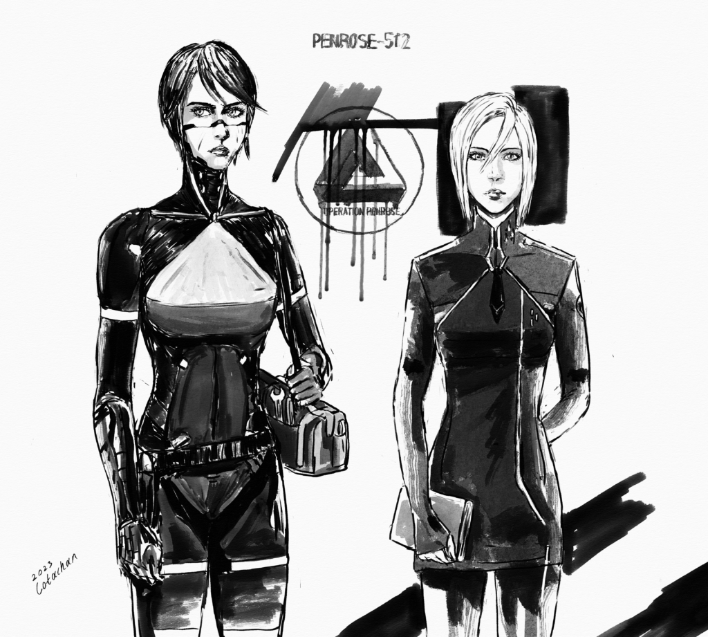 Elster and Ariane from Signalis, by me