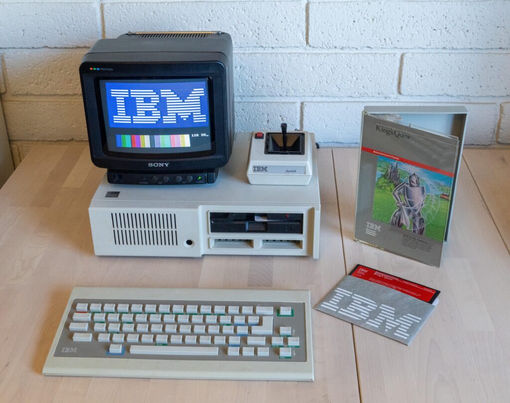 Thanks to a lucky Craigslist find, I now own the ultimate desktop gaming battlestation: the legendary IBM PCjr