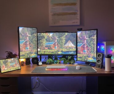 Thoughts on what to improve? Need to clean up cables below desk and add some wall art.