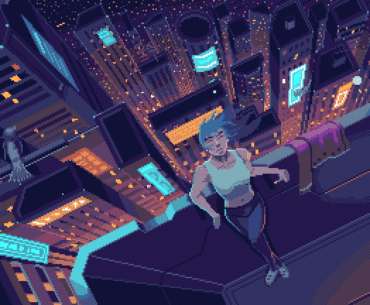 Pixilated Cyber Punk (gif)
