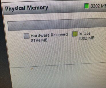 Does anyone know why there is 8gbs of ram out of 12 in hardware reserves