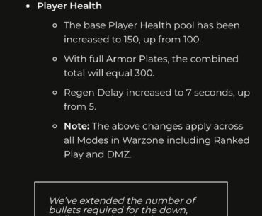 Some major W’s in the new update! TTK INCREASE😃