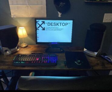My Secondary Setups before and after (adding a monitor, moving the speakers and putting the laptop on the desk)