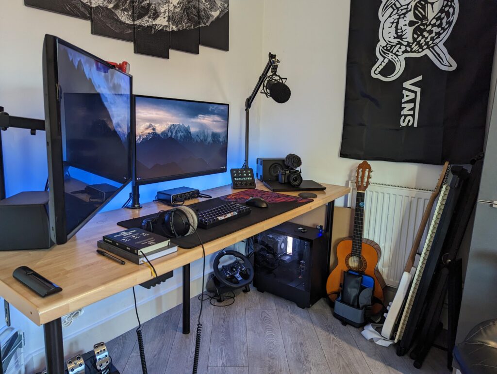 WFH/Home Entertainment/Gaming Setup. Rarely use the laptop