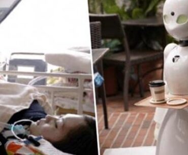 A cafe in Japan is hiring paralyzed people to to control robot servers in order to still make an income.