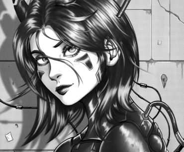 Random cyborg girl by me - @gfmarra97