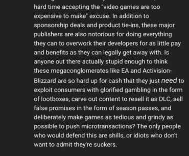 Found this great comment about microtransactions, and it’s extremely spot on. Don’t exploit your community again, Activison. Let weapons stay far away from loot boxes!