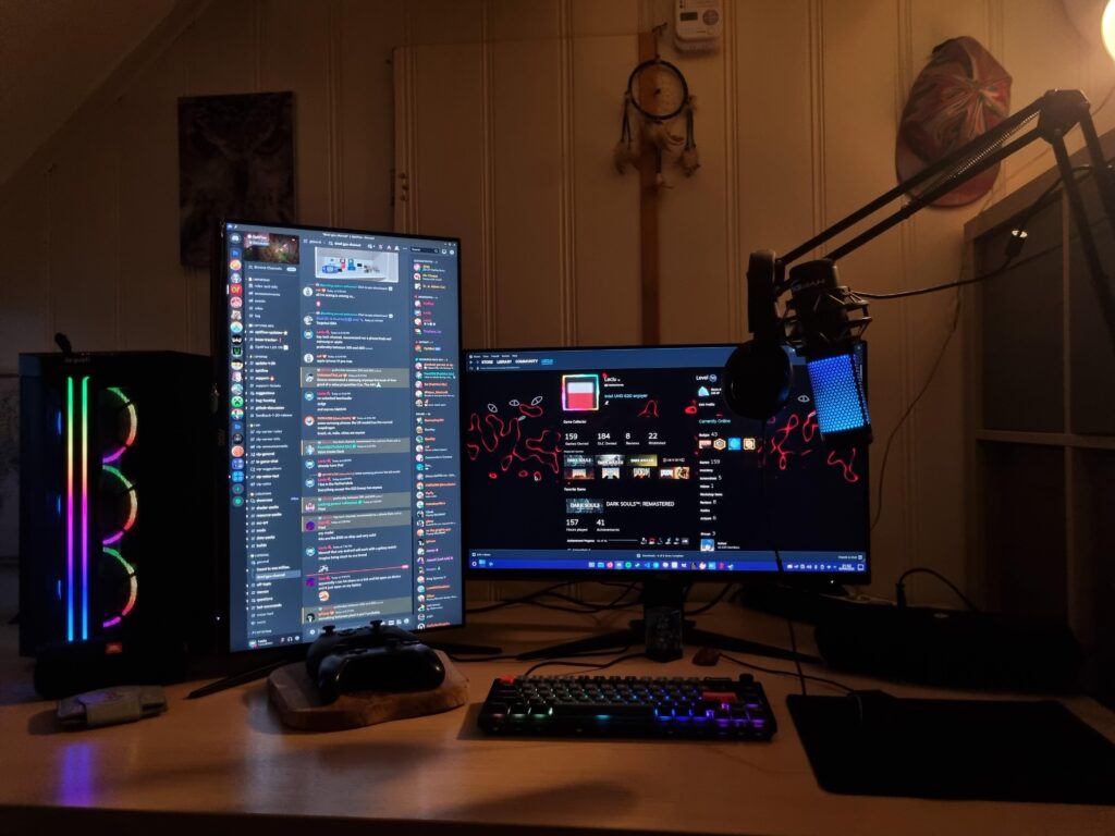 Very proud of how far my setup has come from a laptop with a mouse