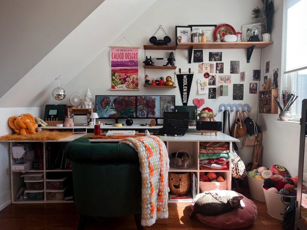 my maximalist setup where the farming sims battle