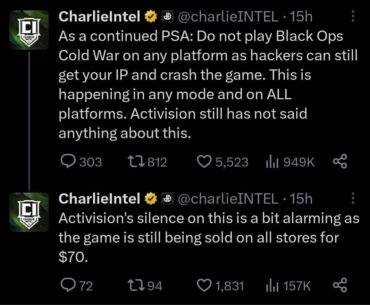 To those who still aren't aware, don't play Cold War.