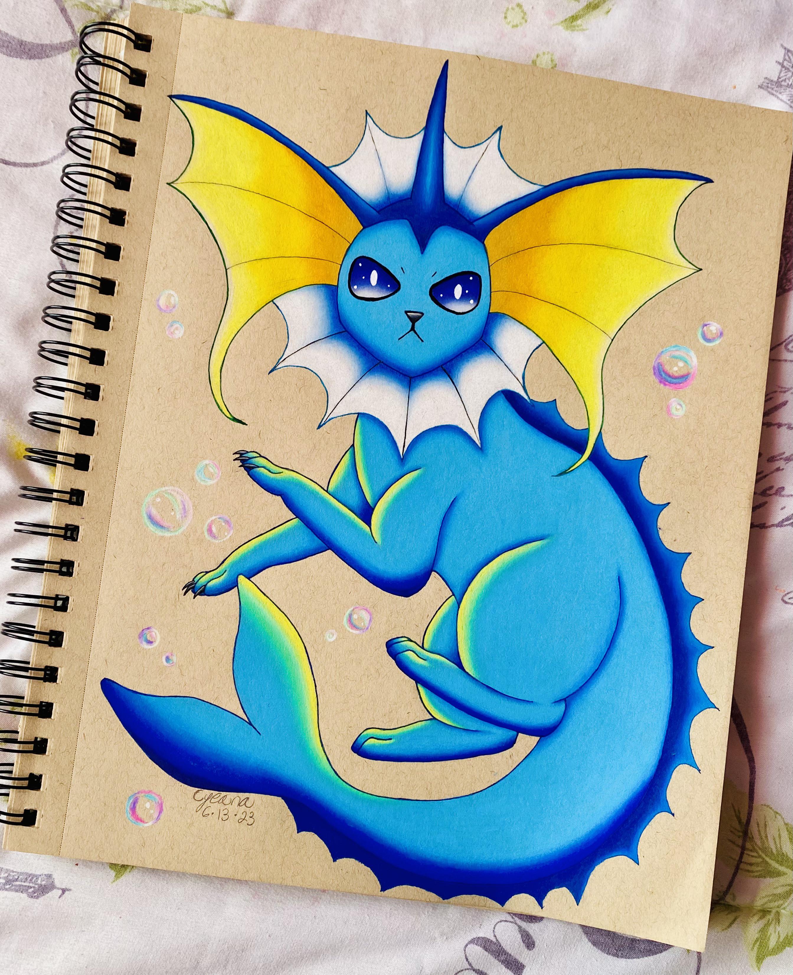 Vaporeon drawing FPSHUB