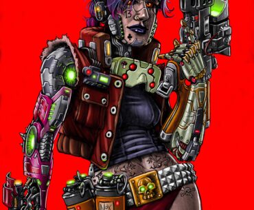 A cyberpunk character design by me. I hope y’all enjoy it.