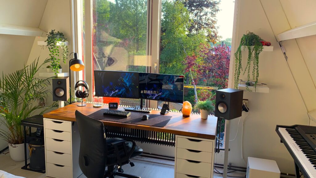 My laptop setup that gives me enough oxygen to get through the day!