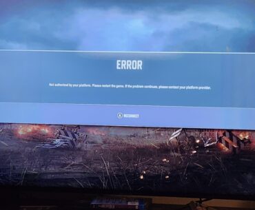 I keep getting this error message after each game I play, and then have to restart the game 5 or 6 times to get back in. Anyone know what this is?