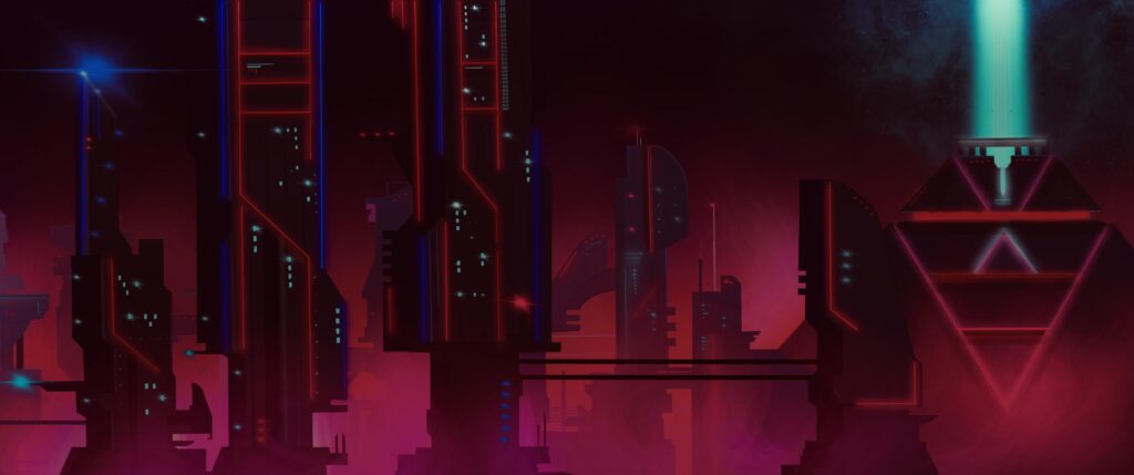 Cyber cityscape.
