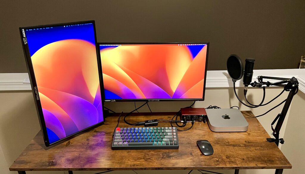 First foray into a desk setup (work in progress)