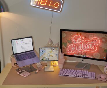 My station- Pink and purple is my loved color!