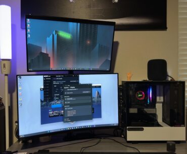 Back with an update. Went with the vertical monitor set up. Much cleaner.