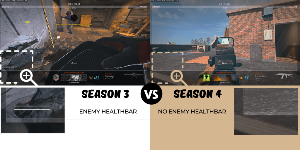 Can we please have the Enemy Healthbar back in our killcams?