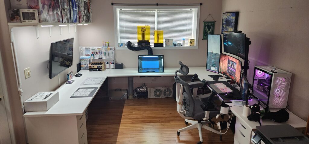 My take on the Ikea setup, dubbed Megadesk.