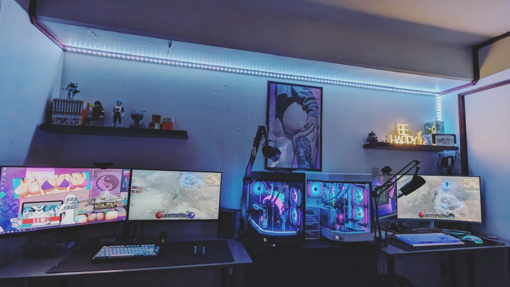 His and hers battlestations!