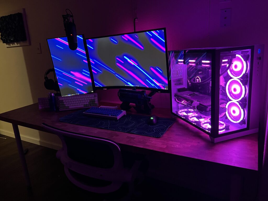 Went back to two monitors. Work in progress.