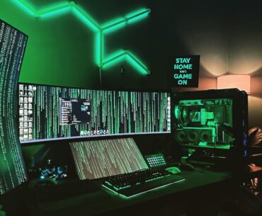 Entering the digital realm, where my PC setup unleashes a Matrix-like power