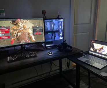 My setup right In my apartment’s kitchen lmao