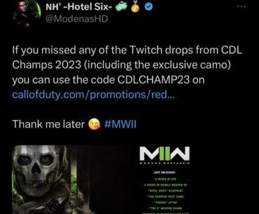 Missed the CDL Twitch Drops? Use this code to unlock everything