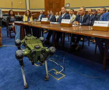 The House GOP discussed the use of robot dogs to enhance surveillance on the US/Mexico border. Ghost Robotics demonstrated its Vision 60 robot during the hearing. Concerns were raised about weaponization, but the focus remained on their role in saving lives and collecting data.