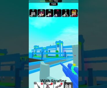 Strafing In FPS Games #roblox #robloxshorts