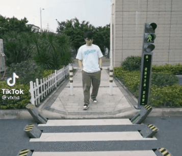 New concept for a pedestrian crosswalk