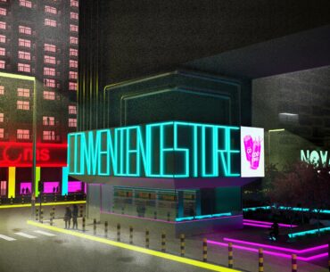 Convenience Store 3D rendered