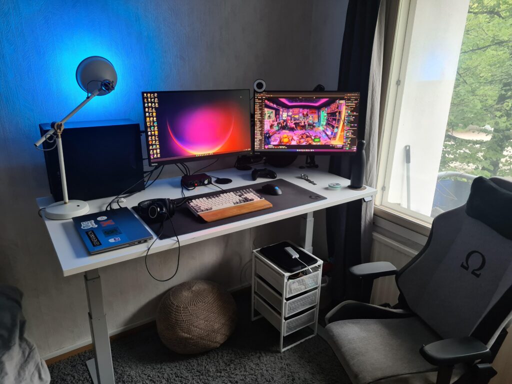 New standing desk made me spend hours in cable management. WFH & gaming