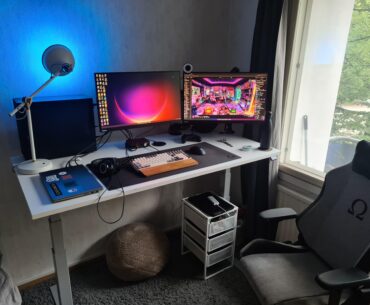 New standing desk made me spend hours in cable management. WFH & gaming