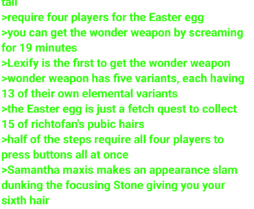 If a zombies map made a greentext
