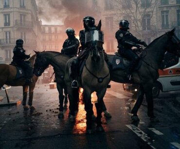 The riot police in France looks hella cool