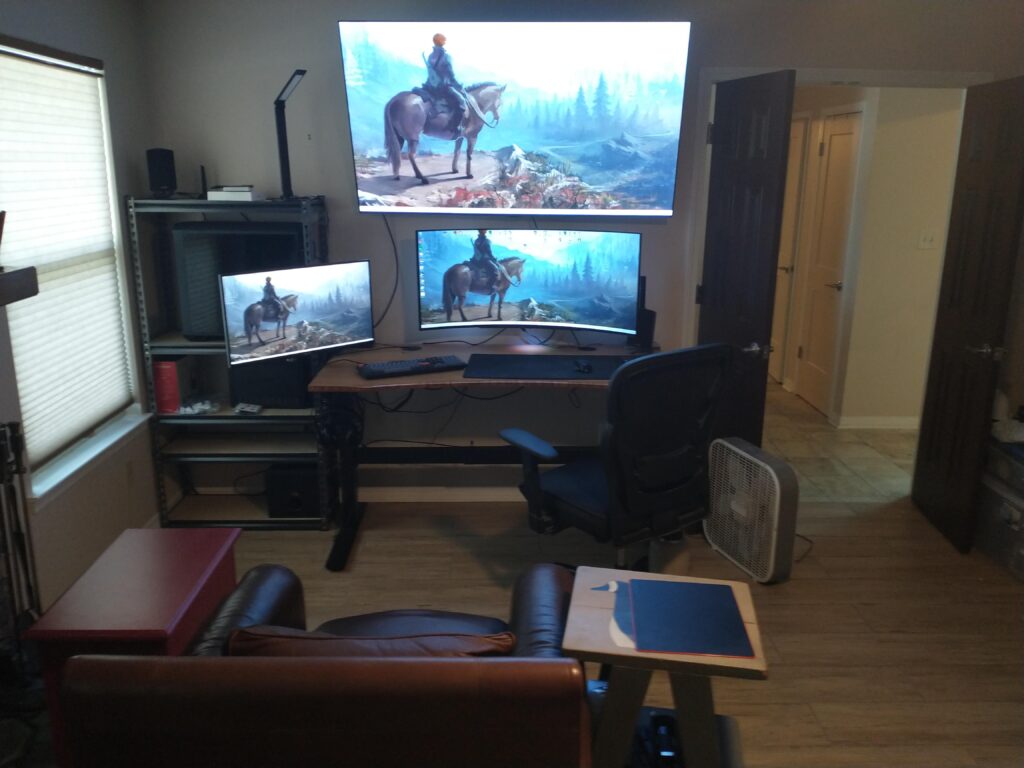 New build. Dual distance gaming battlestation. One for PvP and one for chillaxing.