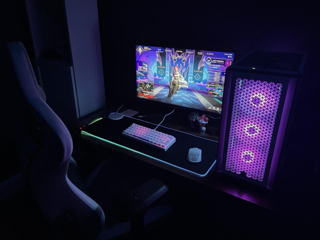 My happy place 💜 brand new setup