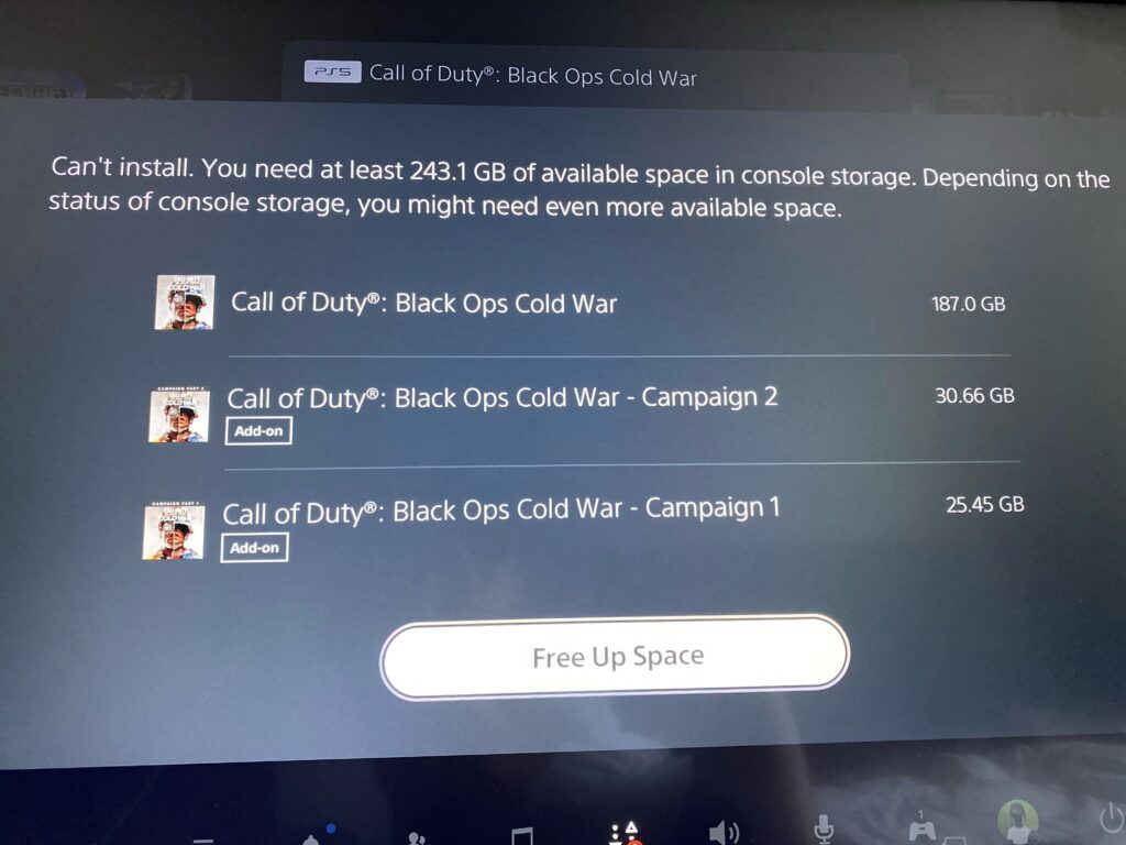 was just ab to install the campaign cos it’s free on ps plus and saw it’s 187gb?? surely that can’t be right, how do i just install the campaign?