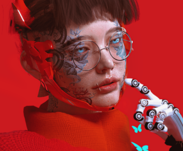I made a cyberpunk girl in blender 3d (ig ~ @dvynshvisuals)