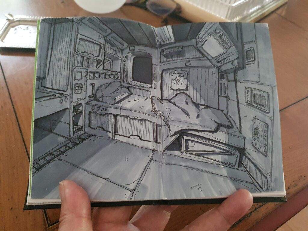 A little messy bedroom sketch I did.
